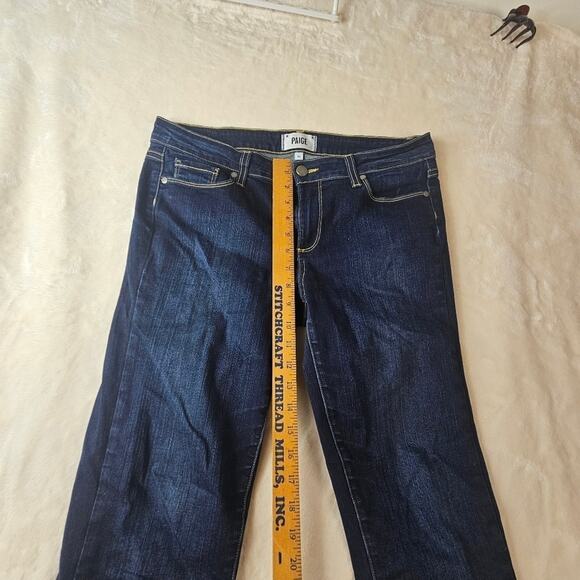 Paige Skyline Skinny 31 Women’s Stretch Denim Dark Blue Wash Designer Western - Picture 3 of 10
